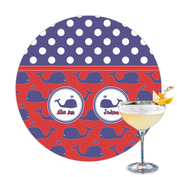 Custom Whale Printed Drink Topper (Personalized)