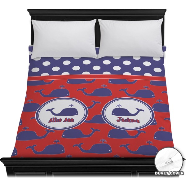Custom Whale Duvet Cover - Full / Queen (Personalized)