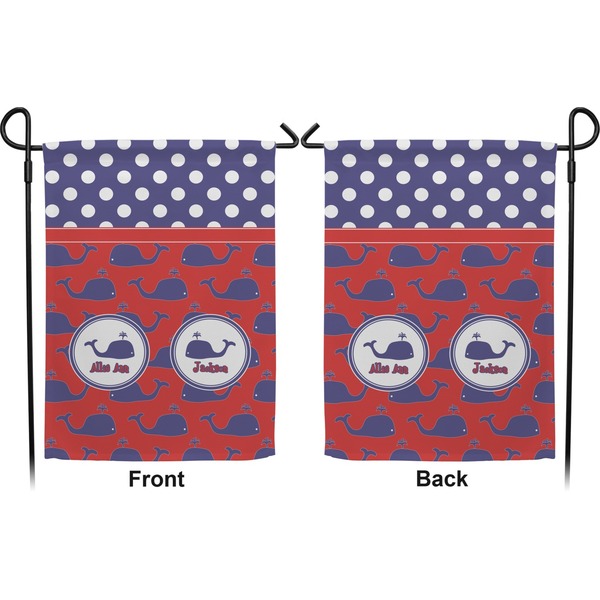 Whale Garden Flag - Double Sided Front and Back
