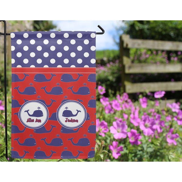 Whale Garden Flag - Outside In Flowers