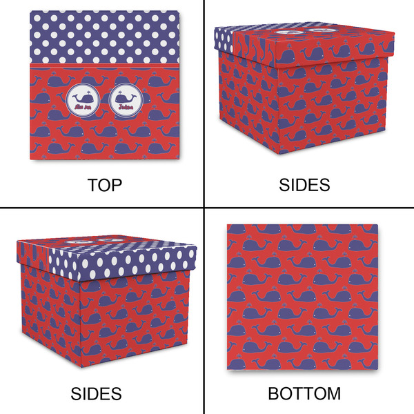 Whale Gift Boxes with Lid - Canvas Wrapped - X-Large - Approval