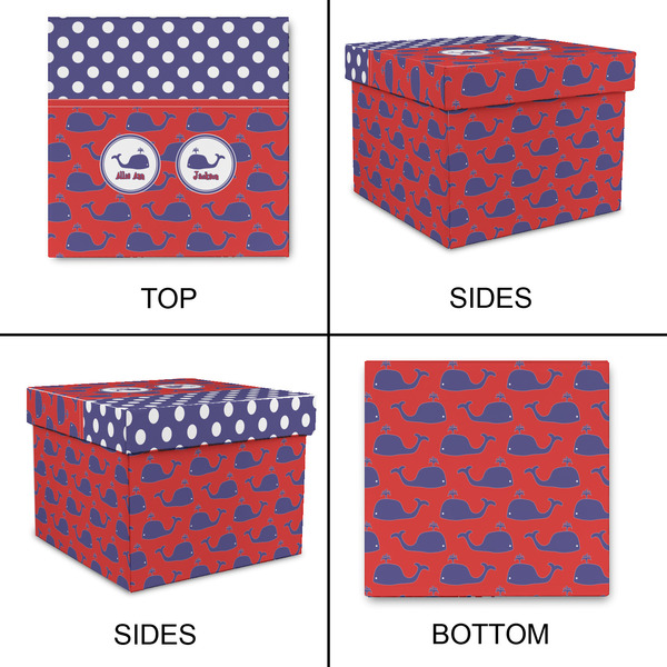 Whale Gift Boxes with Lid - Canvas Wrapped - XX-Large - Approval