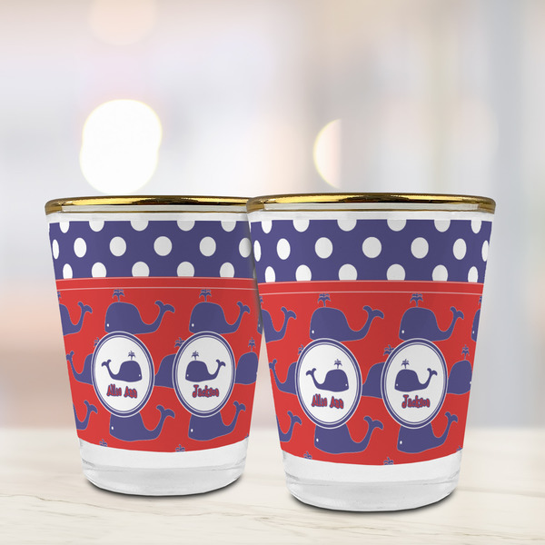 Whale Glass Shot Glass - with gold rim - LIFESTYLE