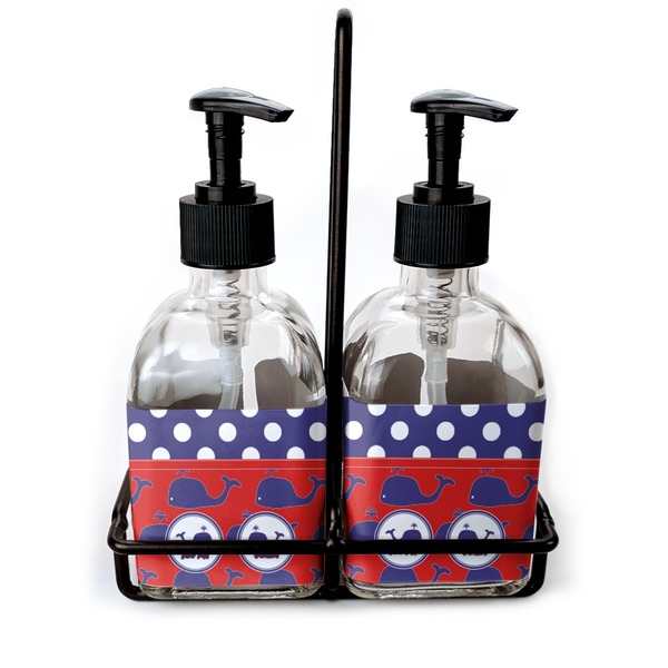 Custom Whale Glass Soap & Lotion Bottle Set (Personalized)
