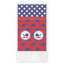 Whale Guest Napkins - Full Color - Embossed Edge (Personalized)
