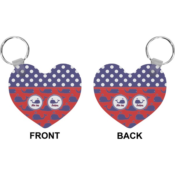 Whale Heart Keychain (Front + Back)