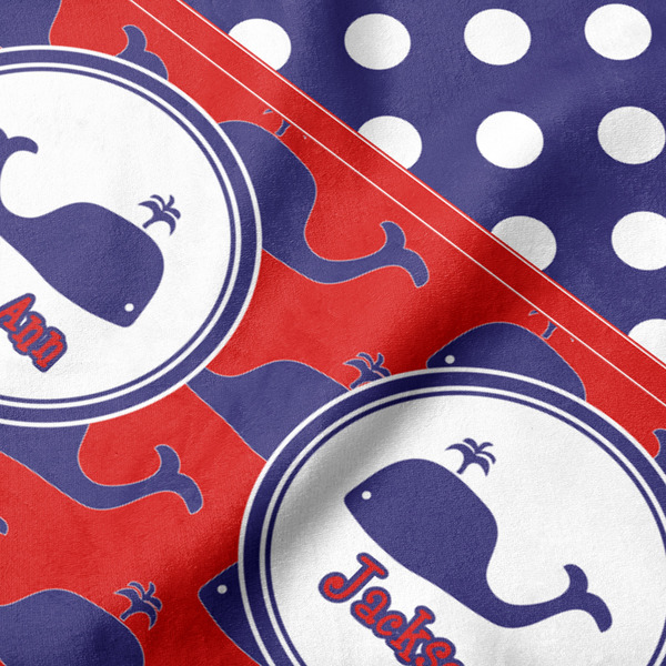 Whale Hooded Baby Towel- Detail Close Up