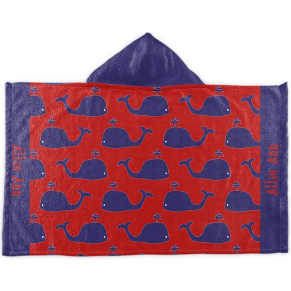 Custom Whale Kids Hooded Towel (Personalized)