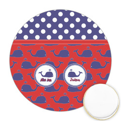 Whale Printed Cookie Topper - Round (Personalized)