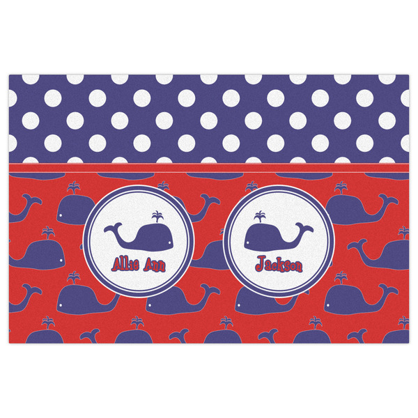 Whale Indoor / Outdoor Rug - 2'x3' - Front Flat