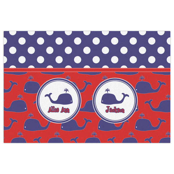 Whale Indoor / Outdoor Rug - 4'x6' - Front Flat