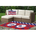 Whale Indoor / Outdoor Rug - Custom Size w/ Name or Text