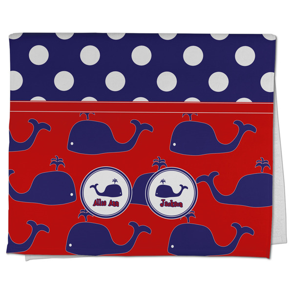 Custom Whale Kitchen Towel - Poly Cotton w/ Name or Text