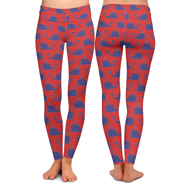 Whale Ladies Leggings - Front and Back