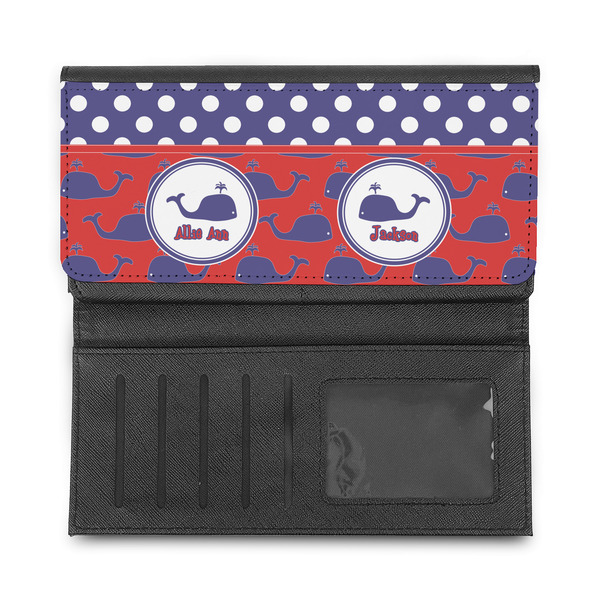 Whale Ladies Wallet - Half Way Open