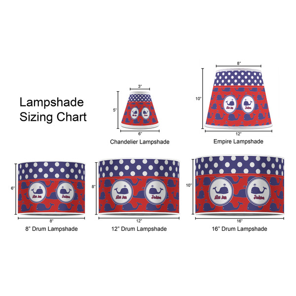 Whale Lampshade Sizing Chart