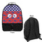 Whale Large Backpack - Black - Front & Back View