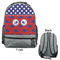 Whale Large Backpack - Gray - Front & Back View