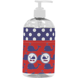 Whale Plastic Soap / Lotion Dispenser (16 oz - Large - White) (Personalized)