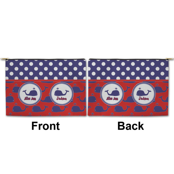 Whale Large Zipper Pouch Approval (Front and Back)