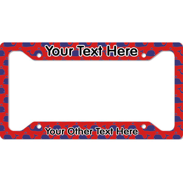 Custom Whale License Plate Frame - Style A (Personalized)