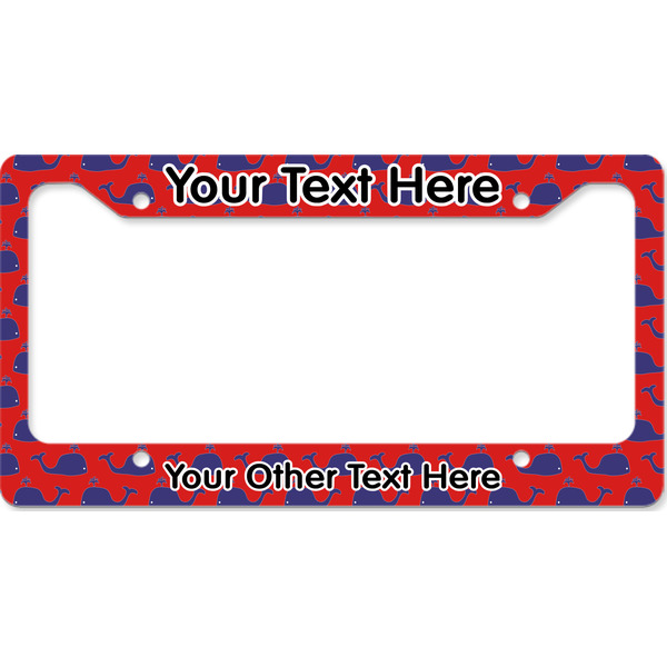 Custom Whale License Plate Frame - Style B (Personalized)