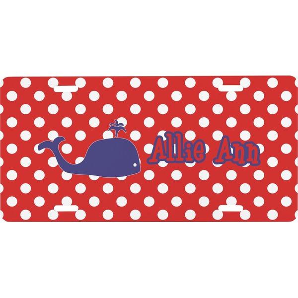 Custom Whale Front License Plate (Personalized)