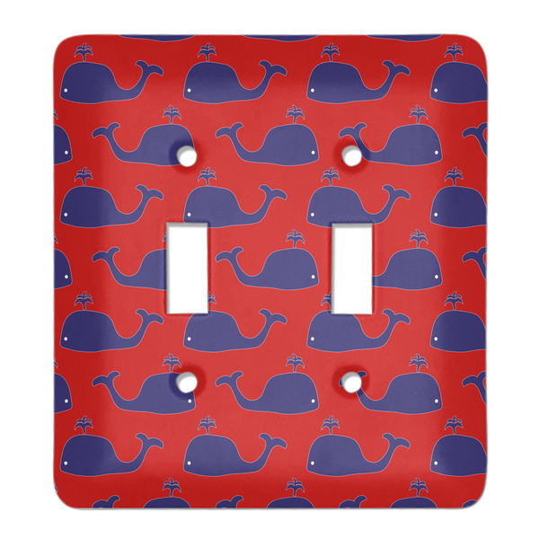 Custom Whale Light Switch Cover (2 Toggle Plate)