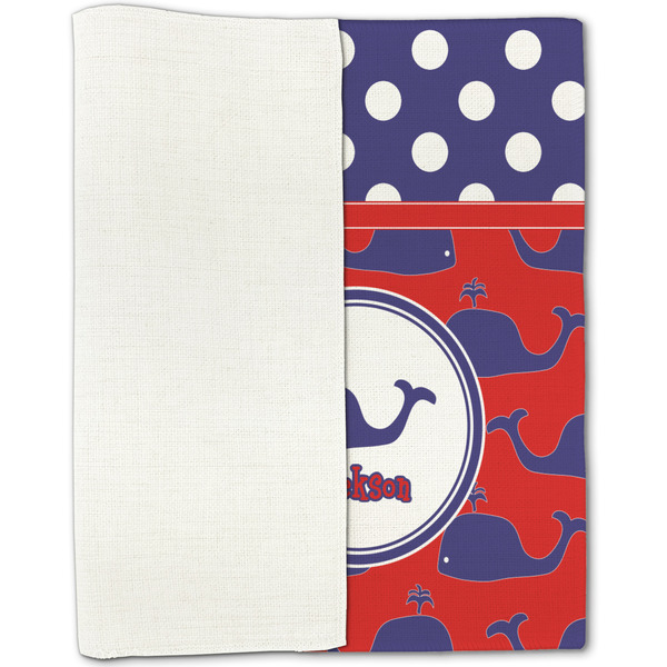 Whale Linen Placemat - Folded Half