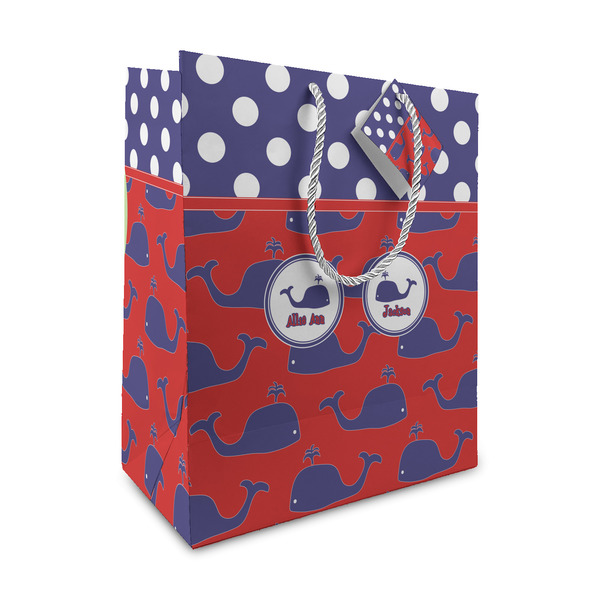 Custom Whale Medium Gift Bag (Personalized)