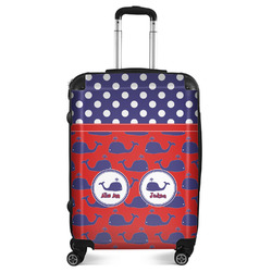 Whale Suitcase - 24" Medium - Checked (Personalized)