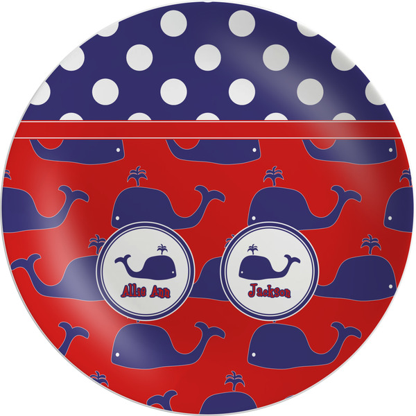 Custom Whale Melamine Salad Plate - 8" (Personalized)