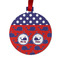 Whale Metal Ball Ornament - Front