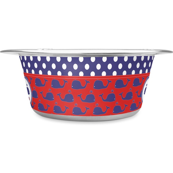 Custom Whale Stainless Steel Dog Bowl - Small (Personalized)