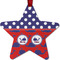 Whale Metal Star Ornament - Front
