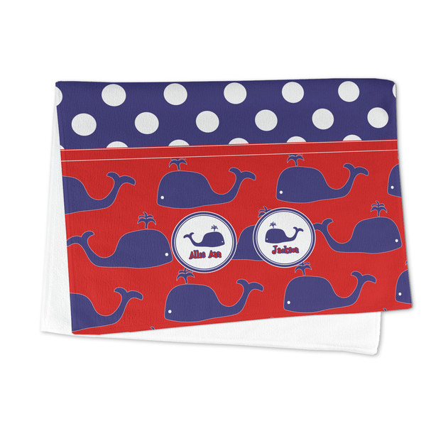 Whale Microfiber Dish Towel - FOLDED HALF