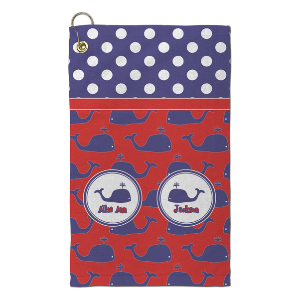 Custom Whale Microfiber Golf Towel - Small (Personalized)