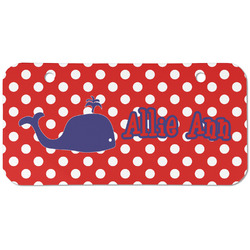 Whale Mini/Bicycle License Plate (2 Holes) (Personalized)