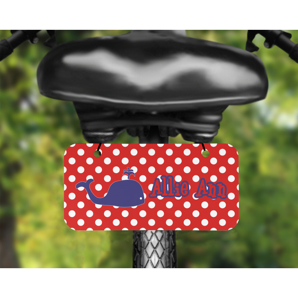 Whale Mini License Plate on Bicycle - LIFESTYLE Two holes
