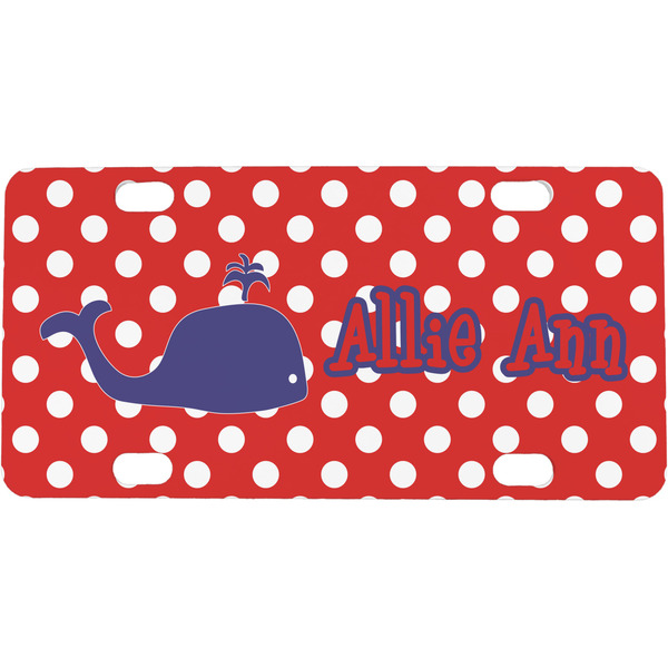 Custom Whale Mini/Bicycle License Plate (Personalized)