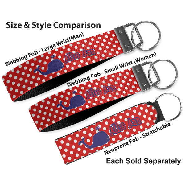 Whale Multiple Key Ring comparison sizes