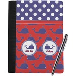 Whale Notebook Padfolio - Large w/ Name or Text