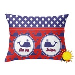 Whale Outdoor Throw Pillow (Rectangular) (Personalized)