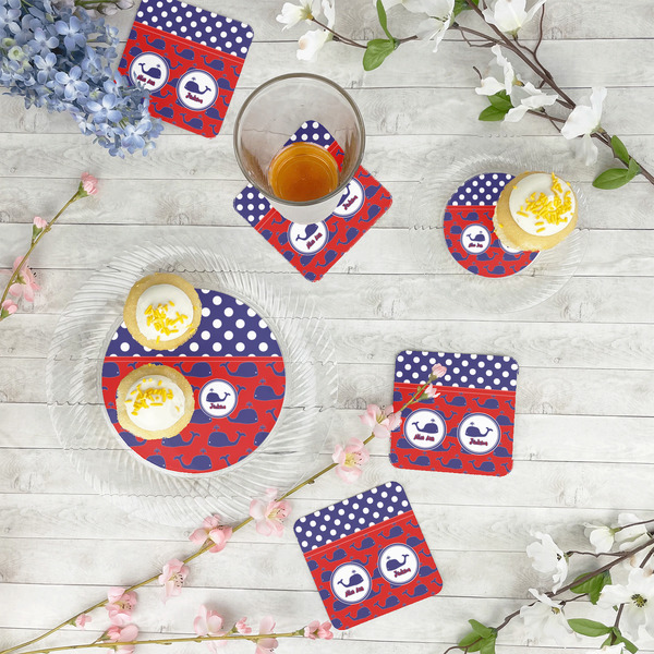 Whale Paper Coasters - In Context