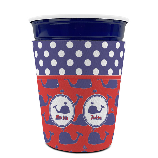 Whale Party Cup Sleeves - without bottom - FRONT (on cup)
