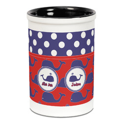 Whale Ceramic Pencil Holders - Black