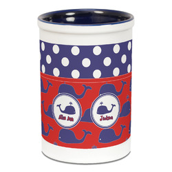 Whale Ceramic Pencil Holders - Blue