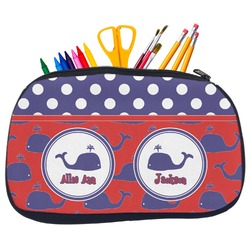 Whale Neoprene Pencil Case - Medium w/ Name or Text