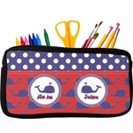 Whale Neoprene Pencil Case - Small w/ Name or Text