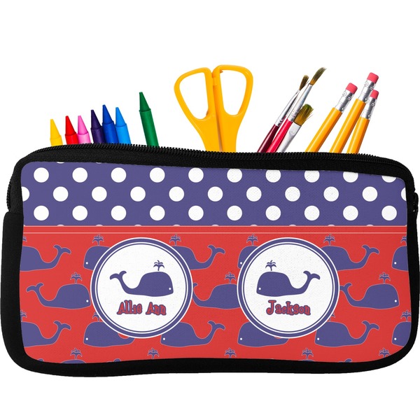 Custom Whale Neoprene Pencil Case (Personalized)